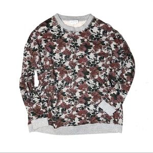 Lovers and Friends Floral Oversized Sweatshirt Red Victorian Floral Gray